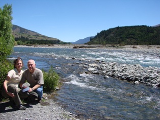 Janet & Gary at glacier runoff